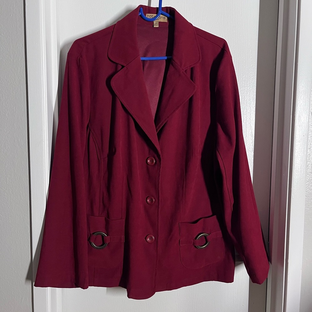 Elegant Burgundy Women's Blazer